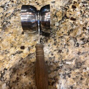 Vintage Double Jigger With Wooden Handle ( Stamped WMF Cromargan)